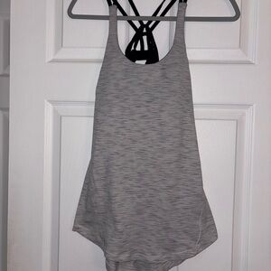 Lululemon Athletica Gray Tank Top with Black Straps